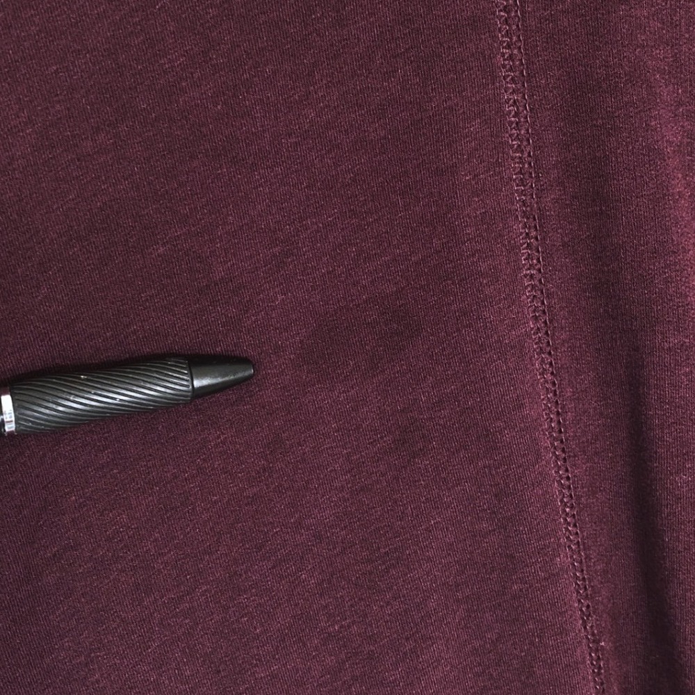 Pure Jill‎ Affinity French Terry V Neck 3/4 Sleeve Top Petite L Burgundy - Picture 6 of 8